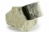 Natural Pyrite Cube In Rock - Navajun, Spain #337871-1